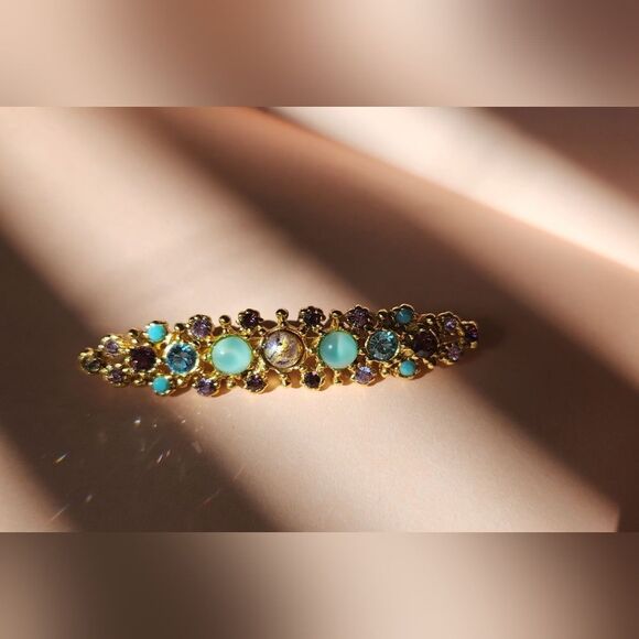 BEN-AMUN Vintage Multi-Stone Brooch Pin - Picture 1 of 7